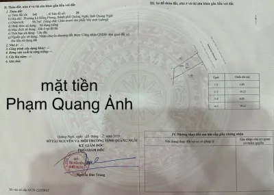 Bán đất 96.8m² full thổ cư ngang 5.8m giá 3.4 tỷ tại Phường Nghĩa Lộ