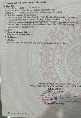 Chỉ 1,1 tỷ sở hữu ngay lô đất mặt tiền đường dung quất – sa huỳnh, 2 lô liền kề