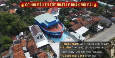 BÁN NHANH MẶT TIỀN LÊ DUẨN NỐI DÀI An Chấn Đất + toà nhà kiên cố 550m² dt Thực hơn 700m2 Phù hợp mở Café, Nhà hàng, Homestay… khai thác ngay Cách đường xuống Bãi Xếp 300m, Nghinh Phong 7km Giá chính chủ: 7,6 Thuơng lượng Chủ Liê
