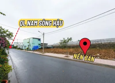Nền trục chính KDC chợ mái dầm - thuận tiện kinh doanh mua bán