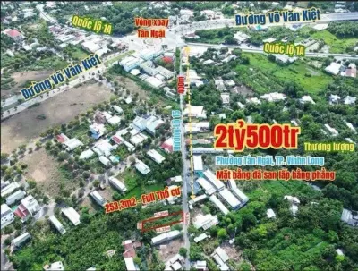 Bán đất 253.3 m2 mặt tiền đường nhựa Hương lộ 15, phường Tân Ngãi, tỉnh Vĩnh Long