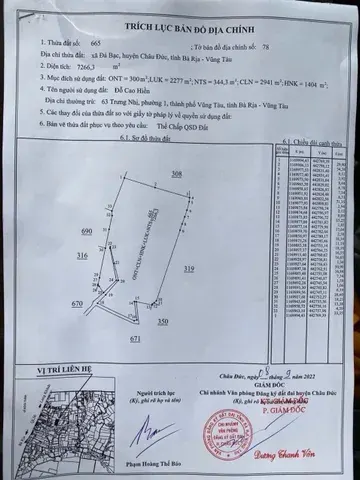 Bán Đất 7400m2 có sẵn 300 m2 thổ cư giá 18 tỷ tại Xã Đá Bạc Huyện Châu Đức Bà Rịa - Vũng Tàu