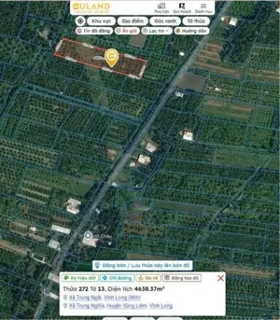 Bán Đất nông nghiệp 6000m2 CLN giá 3.5 tỷ tại Đường Xã Trung Nghĩa Xã Trung Nghĩa Huyện Vũng Liêm Vĩnh Long. Liên hệ: Ngọc Bích 090••••11