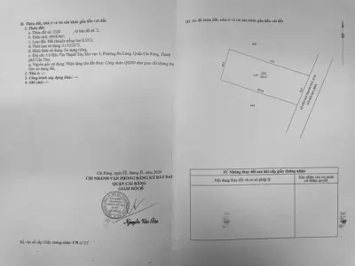Bán Đất 4455 m2 (41 x 107m) MT đường Hậu Tân Thạnh Tây, Cái Răng Cần Thơ