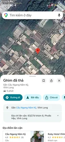 Bán Đất 178.5m2 có sẵn 120 m2 thổ cư giá 1.49 tỷ tại Phường 3 Thành phố Vĩnh Long Vĩnh Long
