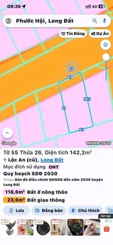 Đất full thổ cư gần biển lộc an – ngang đẹp, chỉ 1,8 tỷ