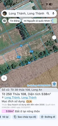 Bán Đất 500m2 giá 4.1 tỷ tại Xã Long An Huyện Long Thành Đồng Nai