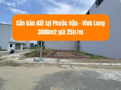 Bán Đất 3000m2 có sẵn 3000 m2 thổ cư giá 75 tỷ tại - Chọn - Phường Phước Hậu Vĩnh Long