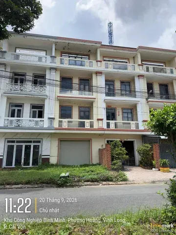 (chủ nhà rao) nhà 1 trệt 3 lầu, DT 105M2, DTXD 335M2, lộ 30M, khu DC hoàng quân, phường cái vồn, vĩnh long