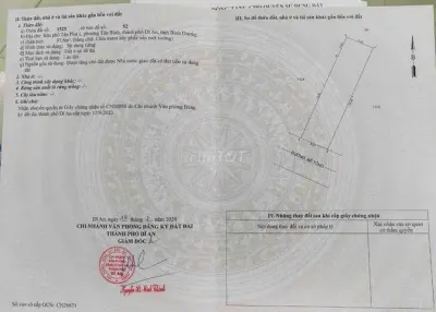 Lô đất 100m2 SHR thổ cư 100% - đường lớn - trung tâm TP dĩ an BD