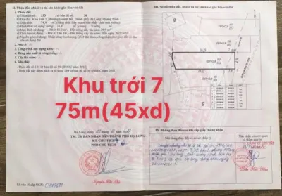 Đất thổ cư khu trới 7