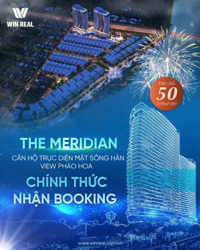 Bán căn hộ the meridian, chiết khấu 2%, booking sớm 50 triệu, view pháo hoa, sở hữu lâu dài