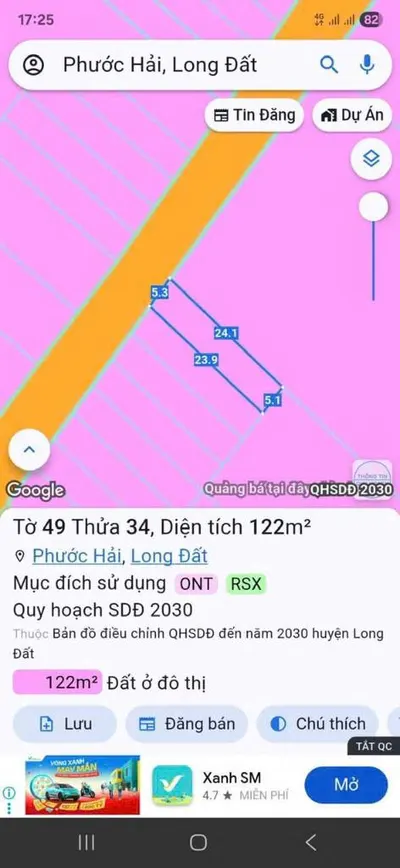Bán đất vườn xoài thị trấn phước hải, gần biển phước hải, long đất, giá 1,15 tỷ