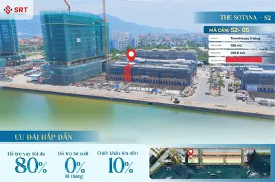 Bán căn shophouse 3 tầng hướng đông, giá tốt dự án sun symphony residence đầu tư sinh lời