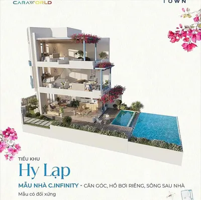 Chỉ 7,4 tỷ sở hữu căn nhà phố 203m2, xây dựng 1 trệt + 2 lầu, full nội thất, cạnh sân bay cam ranh