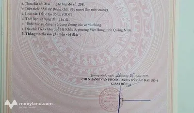 Bán đất mặt đường 279 đoạn từ chợ Hà Khẩu đi chưa đến nhà máy gạch Viglacera, vị trí kinh doanh tốt