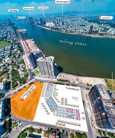 Căn studio view cầu rồng tòa symphony 5 thuộc tổ hợp sun symphony residence | chỉ nhỉnh 1,8 tỷ sau chiết khấu