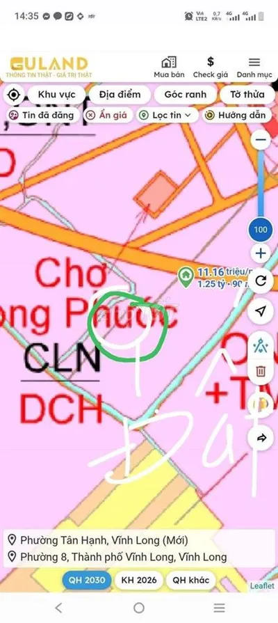 đất gần đến phạm hùng , cầu ông me phương 4