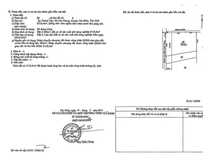 Bán đất mặt tiền quốc lộ 22b, 50 tỷ, 8518.4 m2, pháp lý đầy đủ, nhiều tiện ích