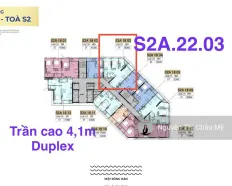 Căn góc view 240 độ toà S2A - trần cao 4,1m tầng cao 22 - Symphony - Châu Mỹ