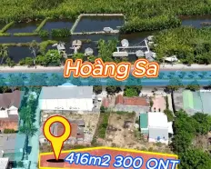 Bán mảnh vườn 416.2m2 Tịnh Khê ngay KDL Rừng Dừa Nước, 300m2 thổ cư, sổ hồng sẵn giá 4.2tr/m2 TLCC