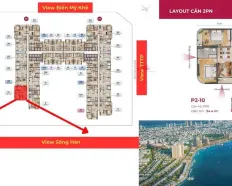 Siêu phẩm! Căn góc hạng Luxury 94,4m2 trực diện mặt sông Hàn - thanh toán trước 70%, sổ lâu dài