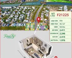Studio F2 tầng 12 trục 25 | view biển + sông + Ngũ Hành Sơn | chỉ 1,9 tỷ