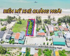 Bán đất mặt biển Mỹ Khê Quảng Ngãi, 510m2 15m ngang MB làm KS, NH, Home, giá 6.5 tỷ thương lượng