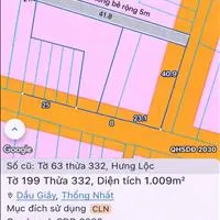Bán 1000m² đất 2 mặt tiền – sát KCN Dầu Giây – có nhà ngói cấp 4 và 1 nhà kho – giá chỉ 3.05 tỷ
