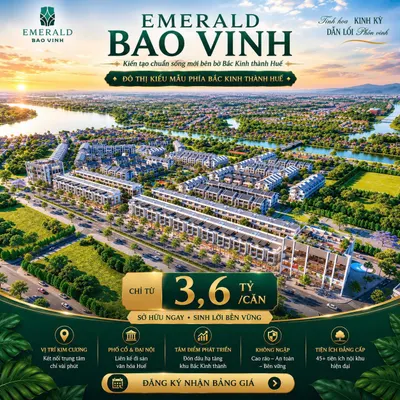 Cơ hội sở hữu nhà phố chỉ từ 3,6 tỷ, ngay tại bờ Bắc Hoàng thành Huế