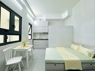Cho thuê căn studio full tiện ích - thang máy - gần ĐH Văn Hiến/ Đầm Sen - cửa sổ trời