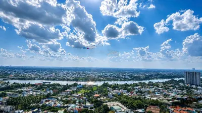 Cho thuê căn 2PN góc 78m2 view trực diện sông SG tại A&T Sky Garden ngay cầu Phú Long
